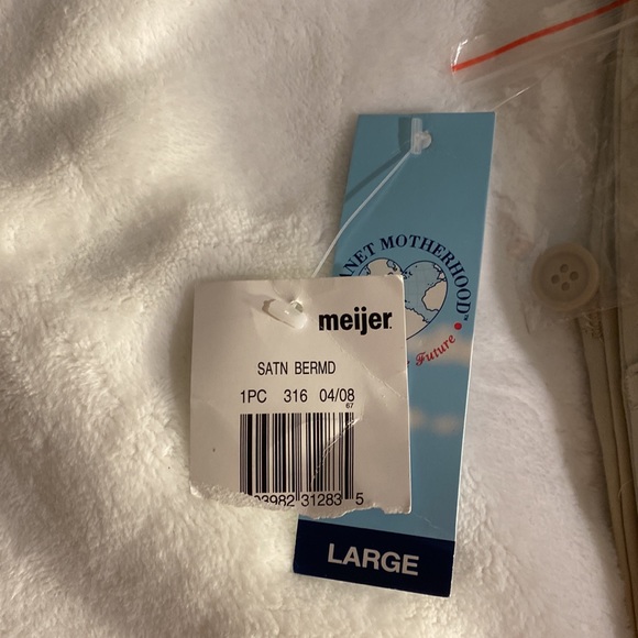 NEW planet motherhood maternity large satin Bermuda- khaki shorts - Picture 11 of 11